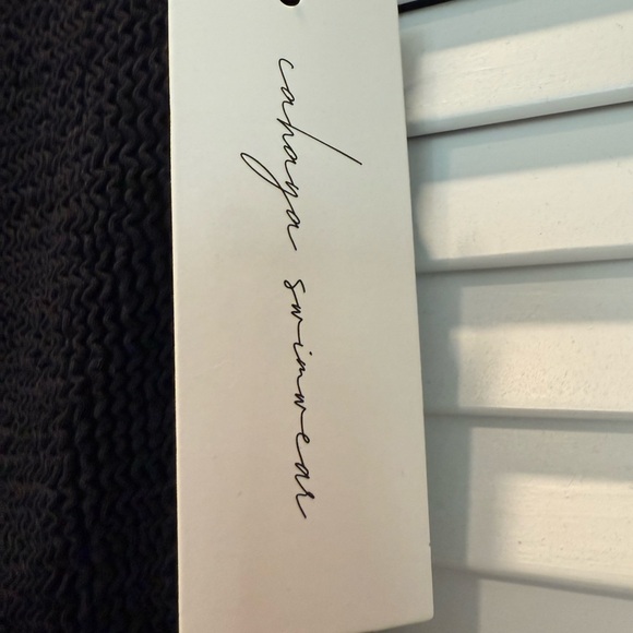 Black Textured One-Piece Swimsuit - Picture 4 of 5